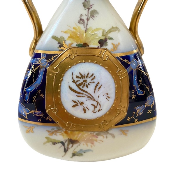 ANTIQUE RW RUDOLSTADT GERMANY PORCELAIN SMALL HAND PAINTED VASE - Picture 10 of 12